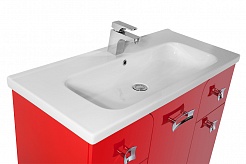 Водолей Мебель для ванной "Арнелла 100" напольная красная – фотография-5